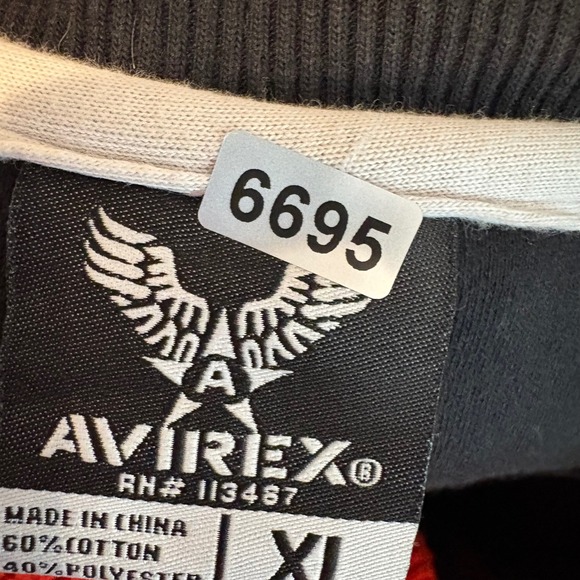 Vintage Avirex Jacket XL Y2K Challenge Series Full Zip Black Gray AV Patch - Picture 14 of 14